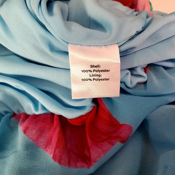 Intempo Womens Floral Chiffon Top Size M Off-shoulder design  Elastic neckline - Picture 11 of 11